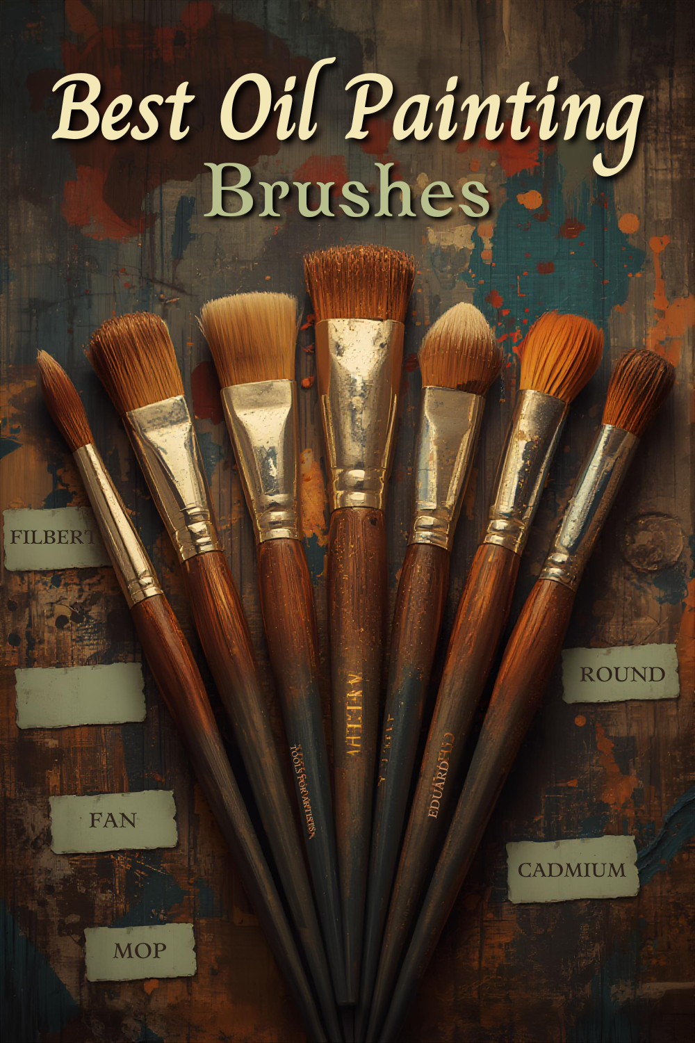 Hog Bristle Oil Painting Brush Set